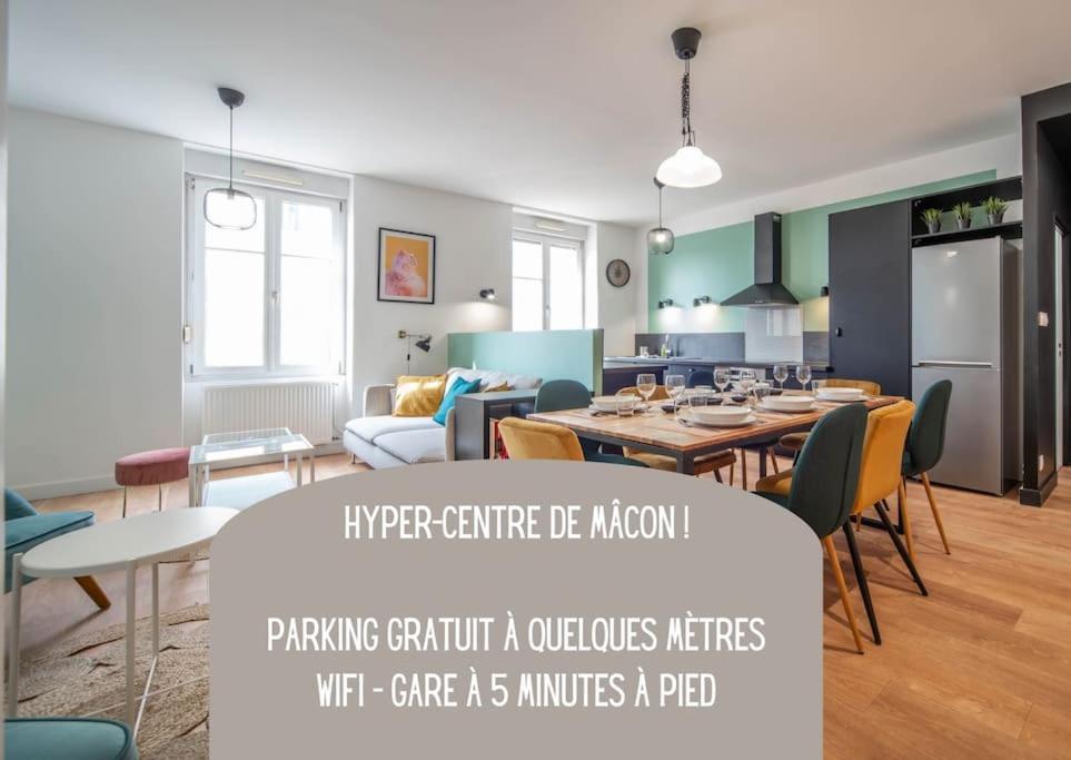 Macon Cozy / Appartement Central 100M² / 8 Pers Exterior foto